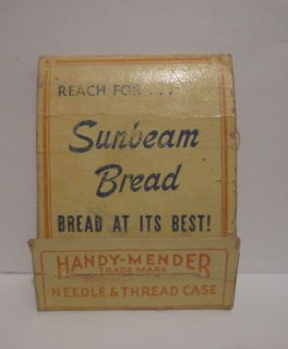 Vintage 1930s Sunbeam Bread Sewing Kit Handy Mender Needle Thread