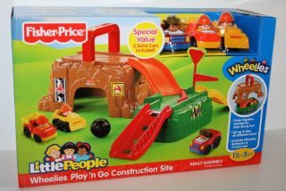 Fisher Price Little People Wheelies Play N Go Construction Site Extra