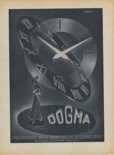 1954 Dogma Watch Company Switzerland Vintage 1954 Swiss Ad Suisse