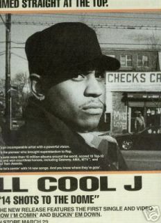 Ll Cool J 1993 Promo Poster Ad 14 Shots to The Dome
