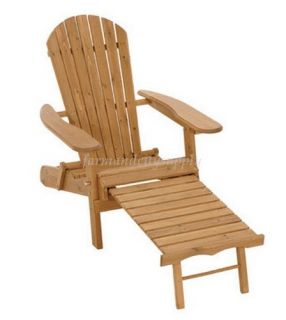 Living Accents WT BQ012RA Natural Color Folding Adirondack Chair