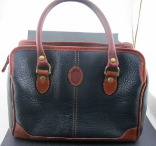 Liz Claiborne Dark Blue Pebble Genuine Leather Hobo Purse Handbag
