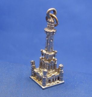 Vintage Sterling Silver Chicago Water Tower Monument Statue Charm