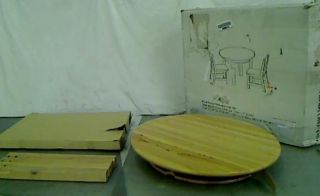 Lipper International Childs Round Table and 2 Chairs Natural
