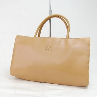 Authentic Loewe Tote Bag Light Brown Leather 458