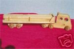 Hand Crafted Wooden Montessori Toy Log Logging Truck