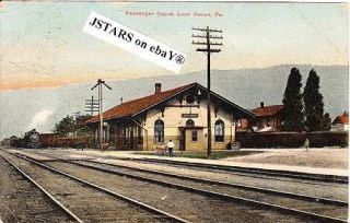1909 Lock Haven PA P E Railway Station Postcard