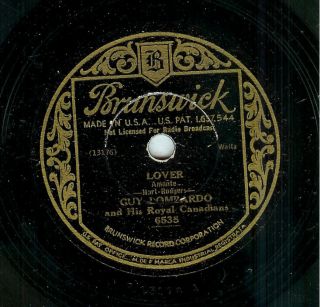 Guy Lombardo Lover Brunswick 78 RPM