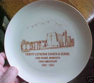 Mint Trinity Lutheran Church Long Prairie MN Plate 1981
