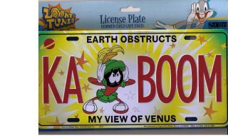 Marvin The Martian License Plate Looney Tunes Sign New