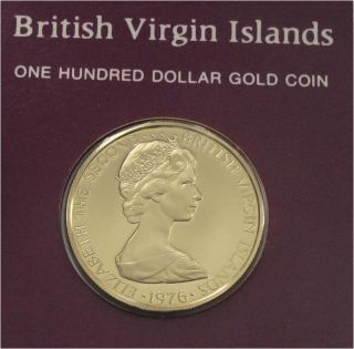 1978 $100 Dollar British Virgin Islands Solid Gold Proof Coin