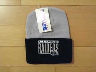 Vintage Los Angeles Raiders Oakland Beanie Hat Cap Snapback Starter