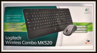 Logitech WIRELESS COMBO MK520 Keyboard Mouse Unifying Receiver New in