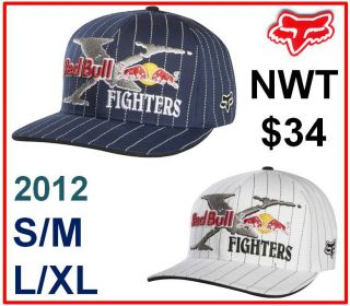 Fox Racing Mens Red Bull x Fighters Flexfit Hat Cap Pastrana Clothing