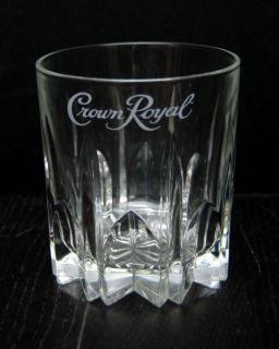  Canadian Whisky Lowball Tumbler Rocks Starburst Pattern Bar Glass