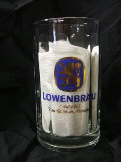 Lowenbrau Munich Glass Beer Mug