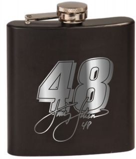 Jimmie Johnson 48 Lowes NASCAR Flask Test Car Matte Black on Stainless