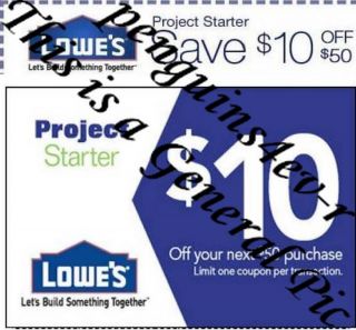 Lowes Only not Home Depot $10 Off $50 Up to 20 3 Coupon 1 15 Free s H