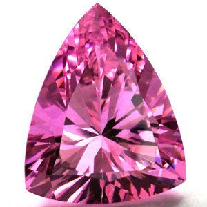 ct Beautiful Pink Trillion Simulated Diamond Lab Russia Loose Gemstone