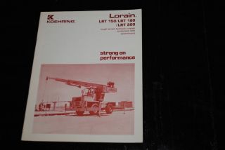 Lorain LRT 150 180 200 Truck Crane Brochure