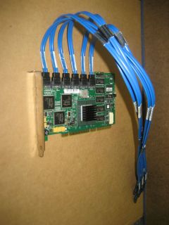 LSI Logic 6 Port SATA RAID Controller Card w Cables SER523 Rev B2 Lot