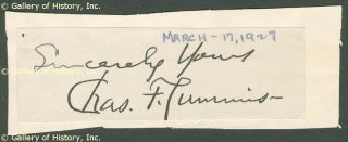 Charles Fletcher Lummis Autograph Sentiment Signed