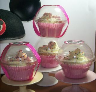 20 Cupcake Favor Boxes Clear Plastic Containers