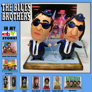 THE BLUES BROTHERS with JOHN BELUSHI CARTOON EGG ART FIGURES   1 of a