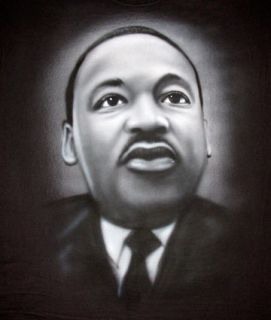 Dr Martin Luther King Airbrushed Portrait T Shirt