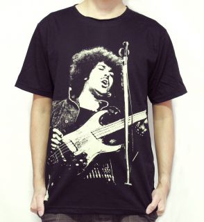 Phil Lynott Thin Lizzy Guitarist Rock Men Top T Shirt M