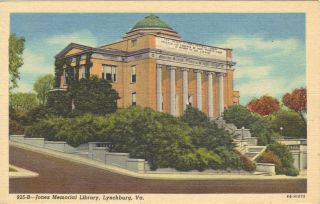 Jones Memorial Library Lynchburg Virginia VA 1930 44 Campbell County