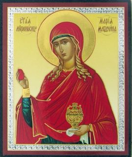 Mary Magdalene Russian Icon Wood 3 New