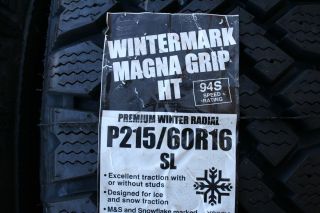 New 215 60 16 Wintermark Magna Grip HT Shipping Disc