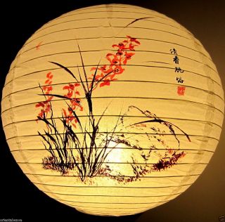 14 35cm Orchid Paper Lantern Wedding Party Lampshade