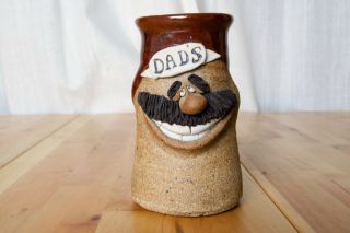 Vintage Mahon Stoneware Face Mug Dads with Mustache