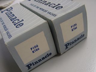 Pair of Pinnacle GEC KT66 Tubes Original Boxes