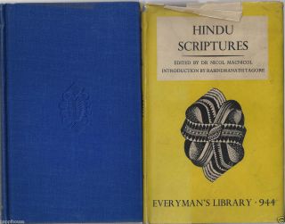 Hindu Scriptures 1938 Nicol Macnicol / HCDJ Everymans Library #944