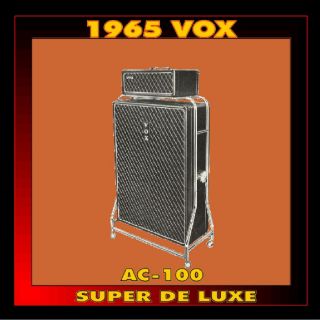 1965 Vox AC 100 Super de Luxe Vintage Amp Plaque