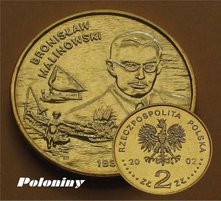 Coin Poland Bronislaw Malinowski Mint Anthropology