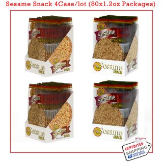 Sesame Crepe Lot of 4 4x20 Pack Case 100 Natural Healthy Soft Snack