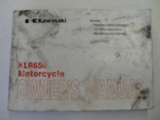 Kawasaki KLR650 2008 Owners Manuel