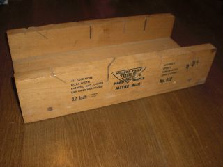 Millers Falls Mitre Box No 612 Used 12 Made in USA Hard Maple vtg tool