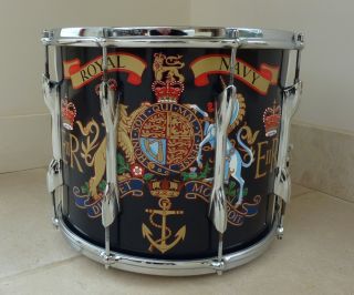 Genuine British Royal Navy Band Military Marching Snare Drum