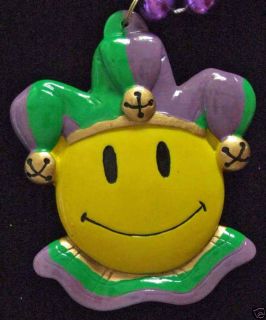  Mardi Gras Smiley Face Beads New Orleans Party