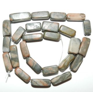 Beautiful Canyon Marble Natural Gemstone 18x7mm Square Tube Beads 15