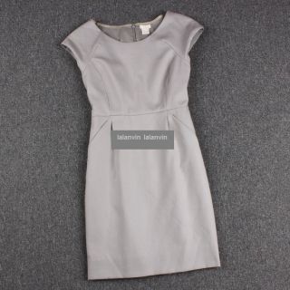 2012 $178 J Crew Marielle Dress in Superfine Cotton 0 2P 6 8 Smoky