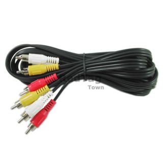 RCA Male to Male Audio Video DVD HDTV AV Cable 10 Ft