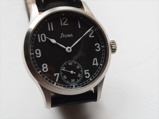 Stowa Marine Original LE II Black Manual Winding Watch good condition