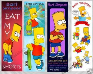 Set Bart The Simpsons Bookmarks Marge Homer Poster