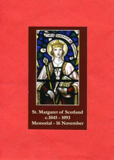St Margaret of Scotland Religious Holy Card Prayer Card Catholic 236